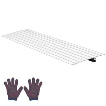 VEVOR Prag za vrata, rampa, 196x864x26 mm, aluminij, srebrna