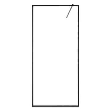 VEVOR Tuš panel s fiksnim steklom 864x1870x8 mm črne barve