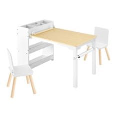 VEVOR Otroška umetniška miza in stol komplet 102.5x58x64 cm bela