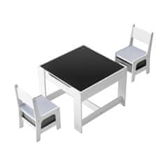 VEVOR Otroška miza in stolčki komplet 61x61x48.3 cm bela