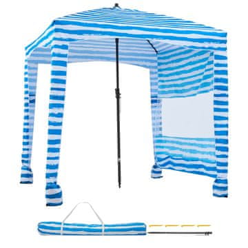 VEVOR Plaža kabina 183x183x229 cm modra prenosna