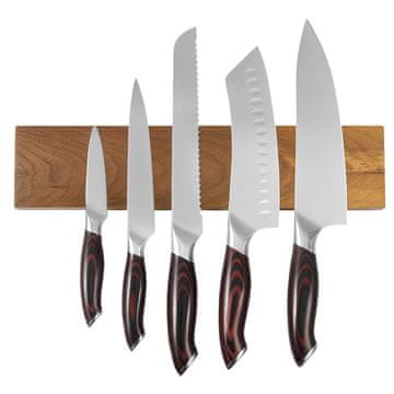 VEVOR Komplet kuhinjskih nožev 6-delni 34.2x5.2x20.8 cm rjave barve