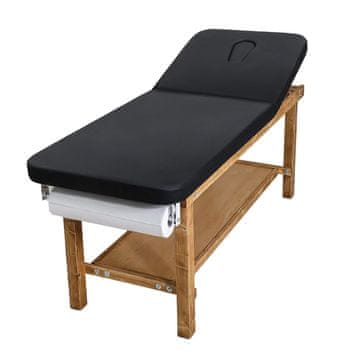VEVOR Medicinska pregledna miza 189.5x70x77 cm Nastavljiv naslon za hrbet Shramba Rjava
