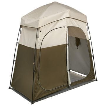 VEVOR Tuš šotor 2 sobi Zložljiv Prenosen Šotor za zasebnost 2140x1120x2130 mm Kaki
