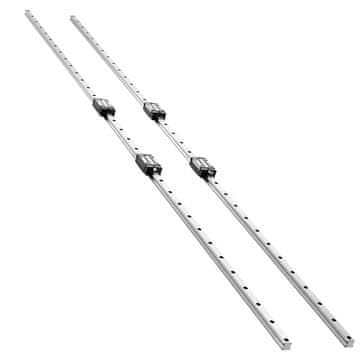 VEVOR Komplet linearnih vodil HGR20 2000 mm, 4 drsni bloki z ležaji