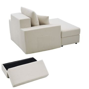 VEVOR Ležalna stol 1115x1490x740 mm bež