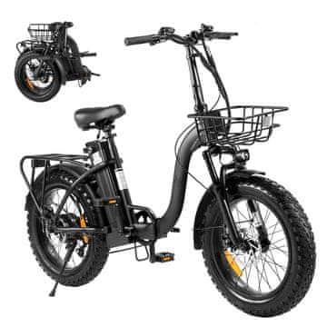 VEVOR Električno zložljivo kolo 250W 7-stopenjsko 25Ah 36V 1735x640x1310 mm
