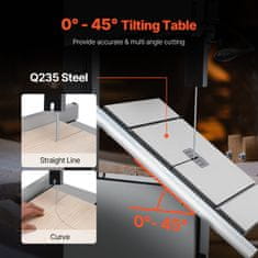 VEVOR Tračna žaga HBS350 820x530x1815 mm kovinska