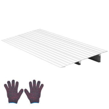 VEVOR Pragovni prag rampa 296x864x59 mm aluminij 363 kg nosilnost