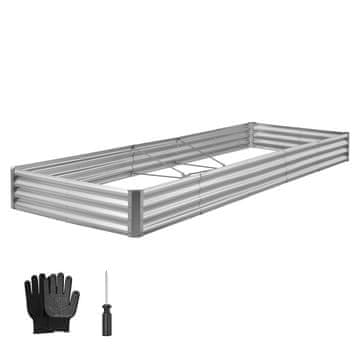 VEVOR Dvignjena vrtna greda 360x120x29 cm siva