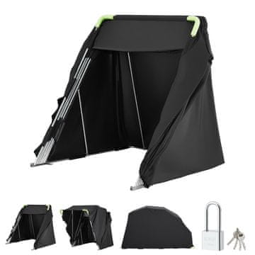 VEVOR Zavetje za shranjevanje motornega kolesa 346x137.5x190 cm črno