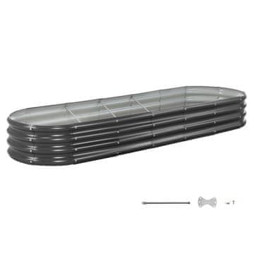 VEVOR Dvignjena vrtna greda 240x60x29 cm temno siva