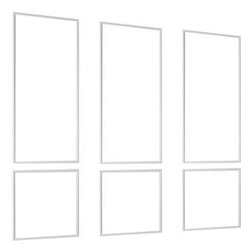 VEVOR Komplet stenskih letvic 3 kosa 61x137 cm, 61x61 cm, bela