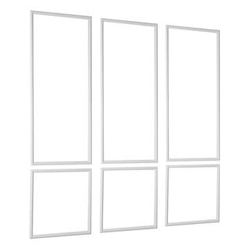 VEVOR Komplet stenskih letvic 3 kosa 61x137x61 cm bela