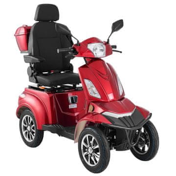 VEVOR Mobilni skuter VISTA Quater 1760x700x1470 mm Rdeč