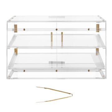 VEVOR Pekaški vitrin 526x400x305 mm prozoren