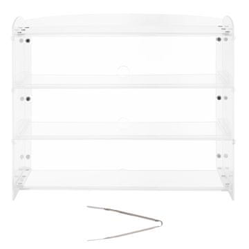 VEVOR Pekaški vitrin 3-nadstropni 482x232x380 mm prozoren