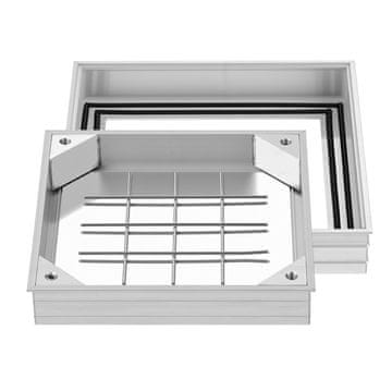 VEVOR Pokrov za jašek z okvirjem 30x30x5.5 cm aluminij