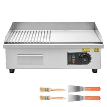 VEVOR Električna ponev 535x300 mm srebrna
