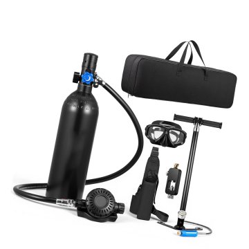 VEVOR Mini potapljaški jeklenka komplet S400PLUS-EU 89x285 mm 1 L zelena