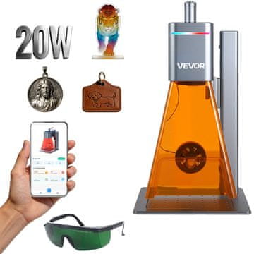 VEVOR Laser gravirka Nano Duo 160x140 mm modra