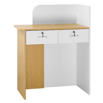 VEVOR Recepcijska miza 80x45x100 cm Bela