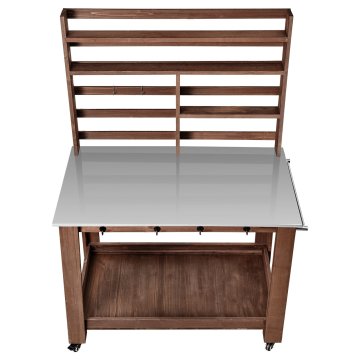 VEVOR Miza za sajenje 115x66x169.5 cm rjava