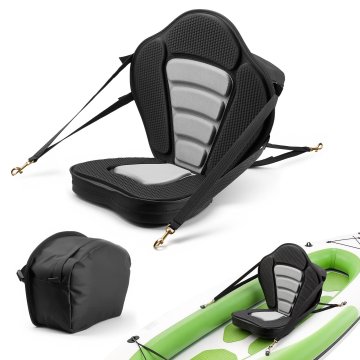 VEVOR Sedež za kajak 525x450x315 mm Črno oblazinjen z naslonom za hrbet