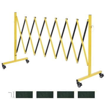 VEVOR Raztegljiva varnostna pregrada 3.82x1.02 m rumena