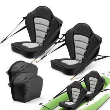 VEVOR Sedež za kajak 2 kosa 525x450x315 mm črn