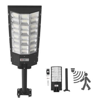 VEVOR Zunanja solarna ulična svetilka 8000W LED reflektor, varnostna svetilka 450000LM, senzor gibanja
