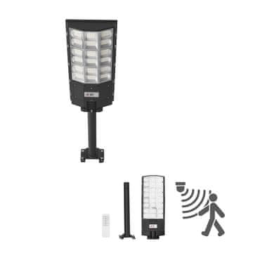 VEVOR Sončna ulična svetilka 12000W 900000LM zunanja vodoodporna LED z gibanjem aktiviranim senzorjem