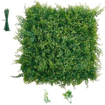 VEVOR Umetna rastlinska stena 12 panelov 50.8x50.8 cm zelena