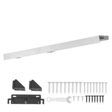 VEVOR Komplet drsnih vrat, dvojna tirnica, prehajanje, 1219x102.6x55.6 mm, aluminij