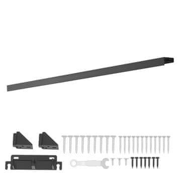 VEVOR Komplet drsnih vrat, dvojna vodila, prekrivna, 1829x102.6x55.6 mm, aluminij
