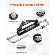 VEVOR Hidravlični komplet za krmiljenje zunanjega motorja 150HP 550x145x60 mm za morsko plovilo