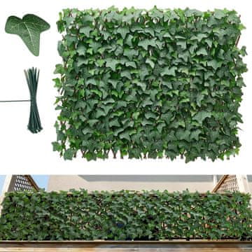 VEVOR Zaslon za zasebnost ograje umetna rastlinska stena 63.5x320 cm zelena