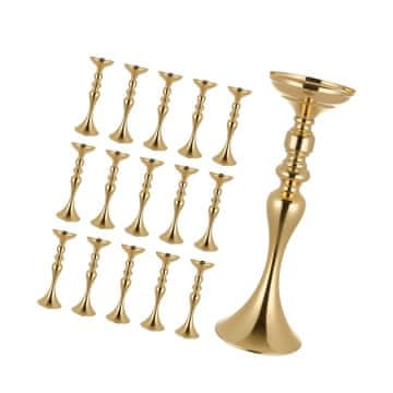 VEVOR Set vazo za rože, 38 cm visoko, središčni okraski za mizo, 13x38 cm, zlata barva