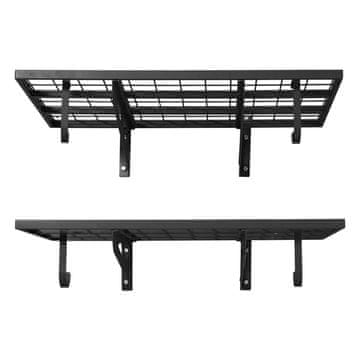 VEVOR Stenska garažna polica 2 nivoja 610x914 mm jekleni kljuke