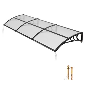 VEVOR Nadstrešek za vrata 96.5x297.5x27.5 cm Prozoren