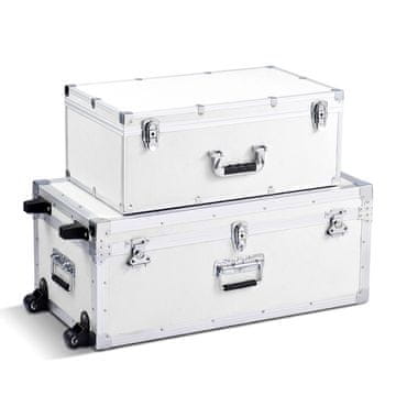 VEVOR Set shranjevalnih prtljažnikov 763x392x312 mm in 600x350x240 mm, bela
