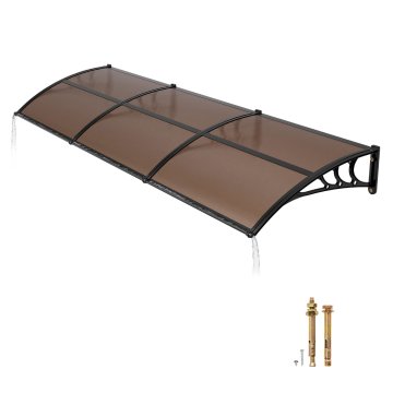 VEVOR Nadstrešek za vrata 96.5x297.5x27.5 cm rjav