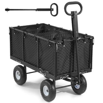 VEVOR Vrtni voziček 990x520x410 mm 544.3 kg Črn