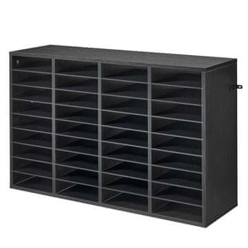 VEVOR Organizator za literaturo 36 predelkov 95.7x30x60 cm Črn