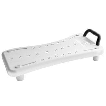 VEVOR Prenosna kopalniška klop 720x345x160 mm, nosilnost 150 kg, bela