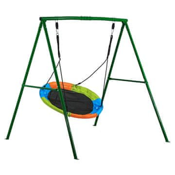 VEVOR Komplet gugalnice z vrtečim sedežem, A-okvir, 100 cm, nosilnost 199.6 kg, zelena