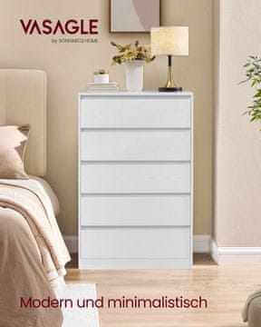 Songmics Predalnik 40x60x97.4 cm, bel