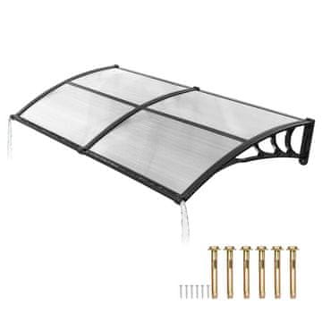 VEVOR Nadstrešek za vrata 96.5x198.7x27.5 cm Prozoren