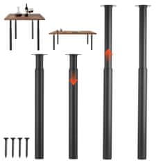 VEVOR Noge za mizo nastavljive 710-1100 mm črne