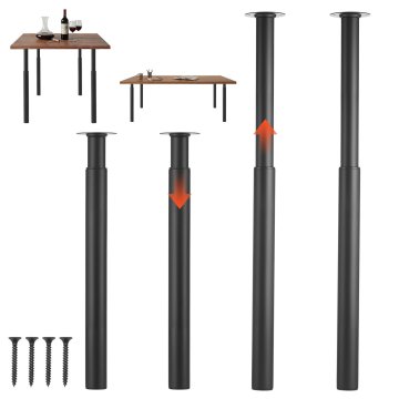 VEVOR Noge za mizo nastavljive 710-1100 mm črne